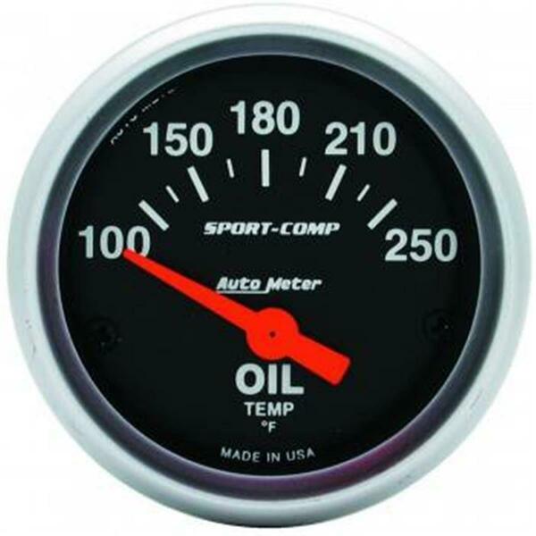 Tool 3347 2.06 in. Mini Sport-Comp Electric Oil Temperature Gauge - 100 deg -250 deg TO3630770